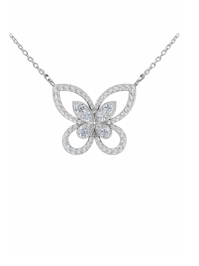 Papillon Pavé Butterfly Pendant