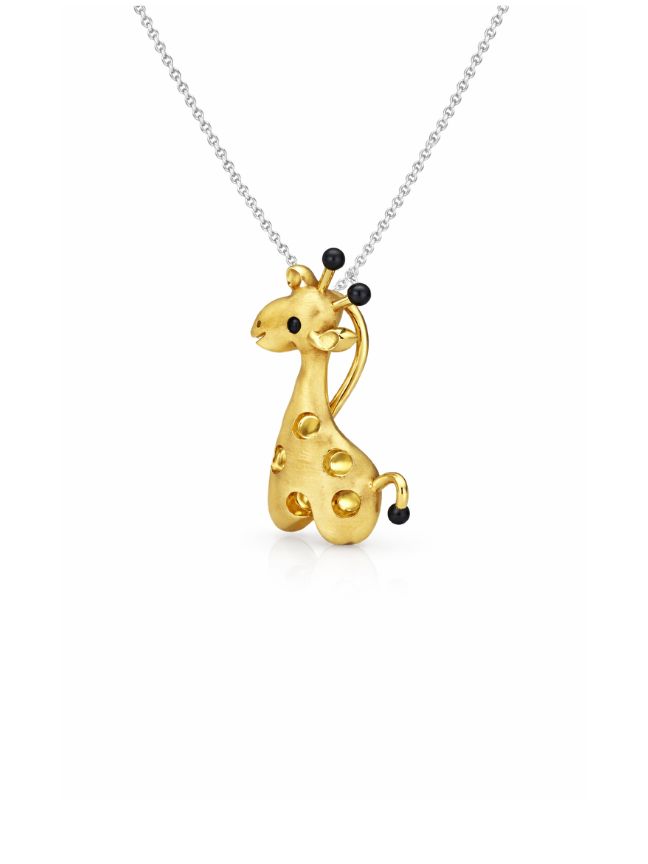 Cute Giraffe Kids' Gold Pendant