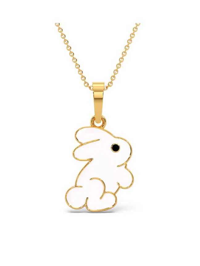 Cuddly Rabbit Kids Gold Pendant