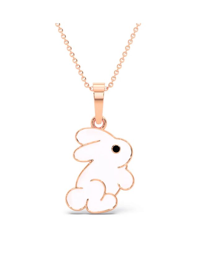 Cuddly Rabbit Kids Gold Pendant