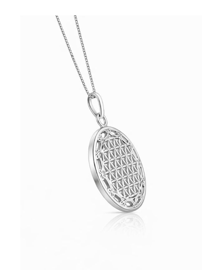 Sacred Geometry Mandala Silver Pendant