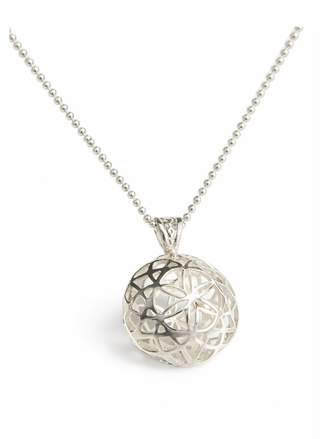 Sacred Flower of Life Silver Pendant